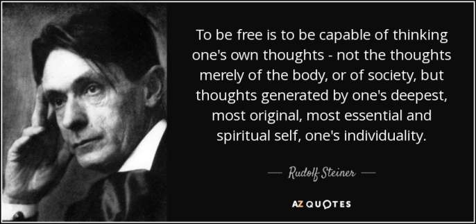 Citation Steiner sur la libert&eacute;