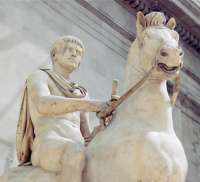 Statue &eacute;questre pr&eacute;sum&eacute;e de Caligula au British Mus&eacute;um