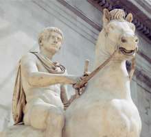 Statue &eacute;questre pr&eacute;sum&eacute;e de Caligula au British Mus&eacute;um