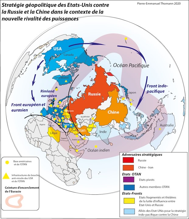 Encerclement Anglo americains de la Russie et de l'Eurasie