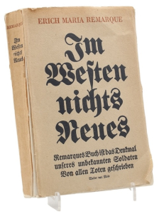 Couverture du livre : à l'ouest rien de nouveau d'Erich Maria Remarque